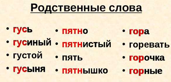 Морфологические и семантические изменения в однокоренных словах