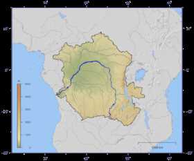 Местонахождение реки Конго на карте